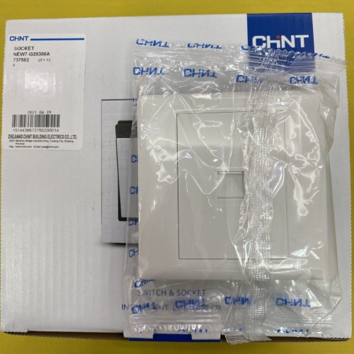 Bộ ổ cắm điện thoại đơn màu trắng